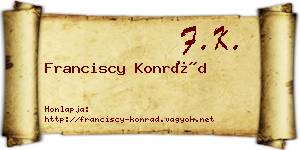 Franciscy Konrád névjegykártya